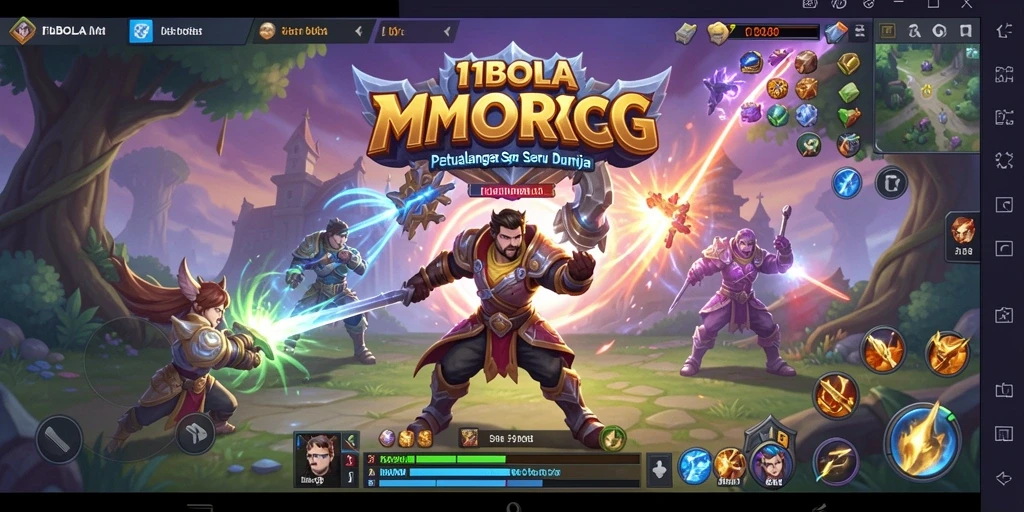 Tampilan gameplay seru dari 11BOLA dengan pemandangan menakjubkan.