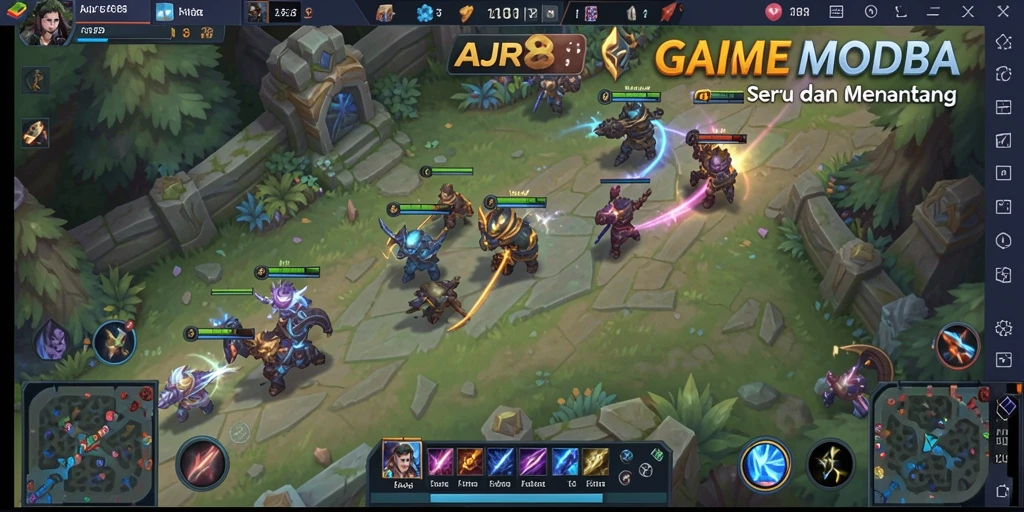 Gameplay seru dalam AJR88 dengan pertarungan tim yang epik.