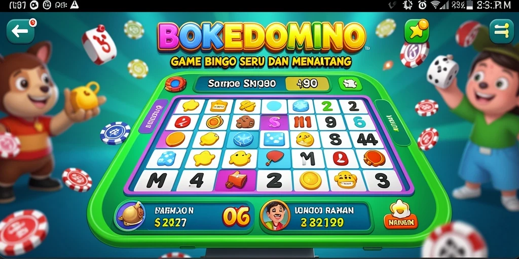 Tampilan gameplay seru dan penuh tantangan di BOKEDOMINO.
