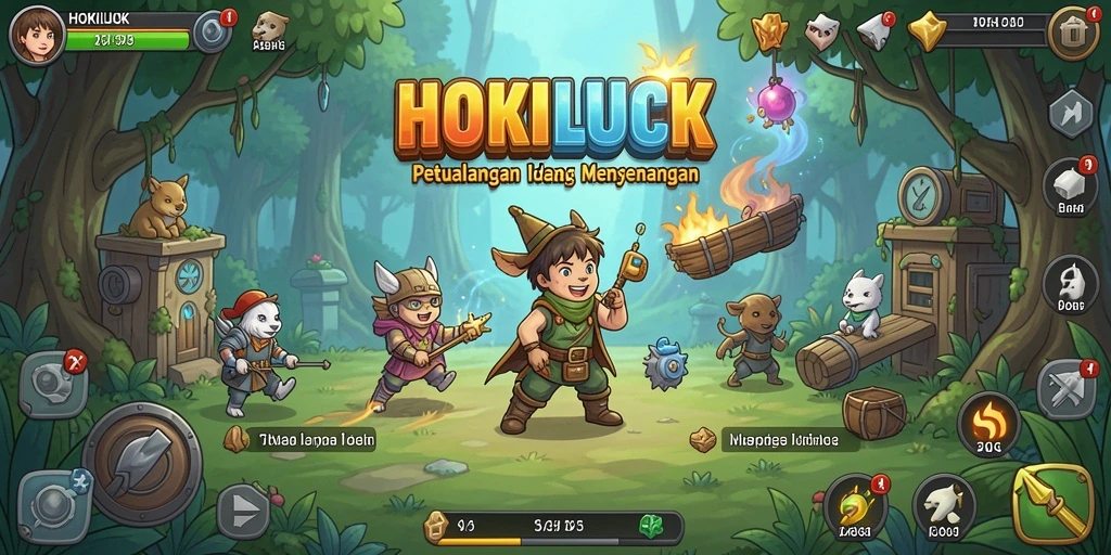 Screenshot utama HOKILUCK menampilkan mekanisme gameplay Idle yang seru.