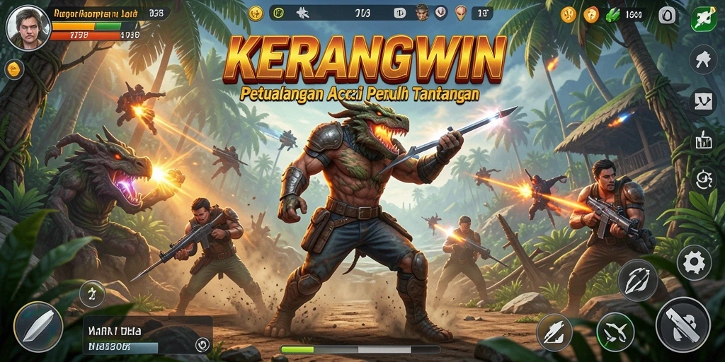 Tampilan menarik dari gameplay KERANGWIN dengan aksi yang mendebarkan.