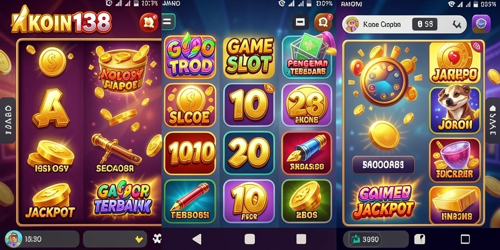Tampilan gameplay Slot KOIN138 yang menarik dan penuh warna.