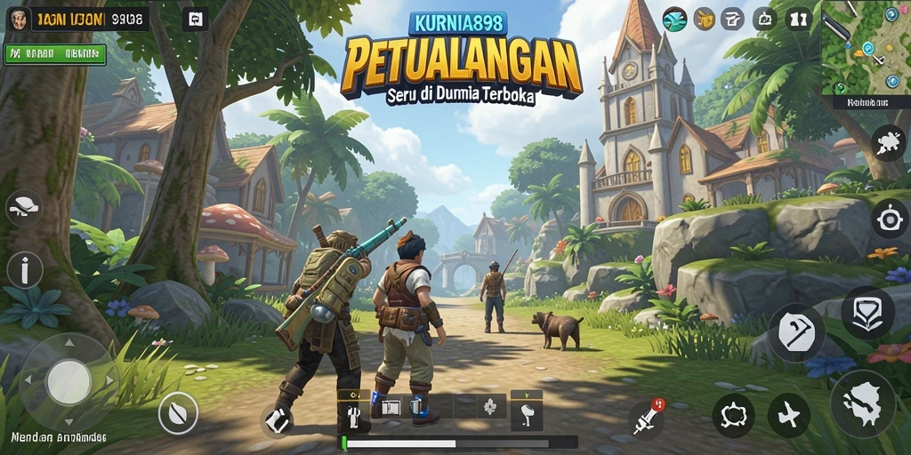 Tampilan gameplay KURNIA898 di dunia terbuka yang menakjubkan.