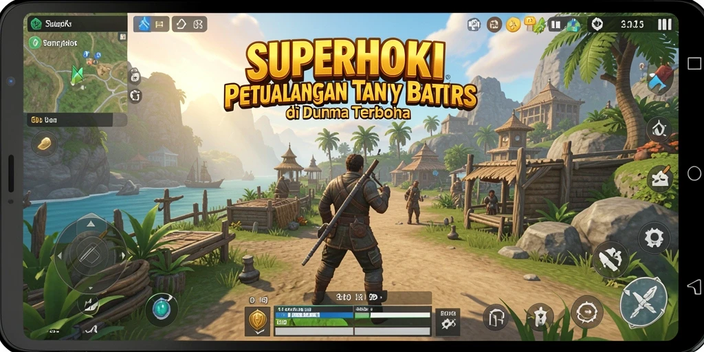 Tampilan screenshot SUPERHOKI menunjukkan aksi mendebarkan dalam dunia terbuka.