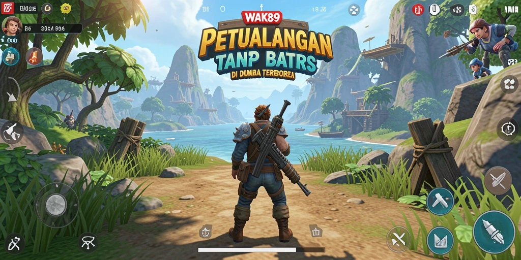 Screenshot gameplay WAK89 menampilkan dunia terbuka yang luas dan menakjubkan.